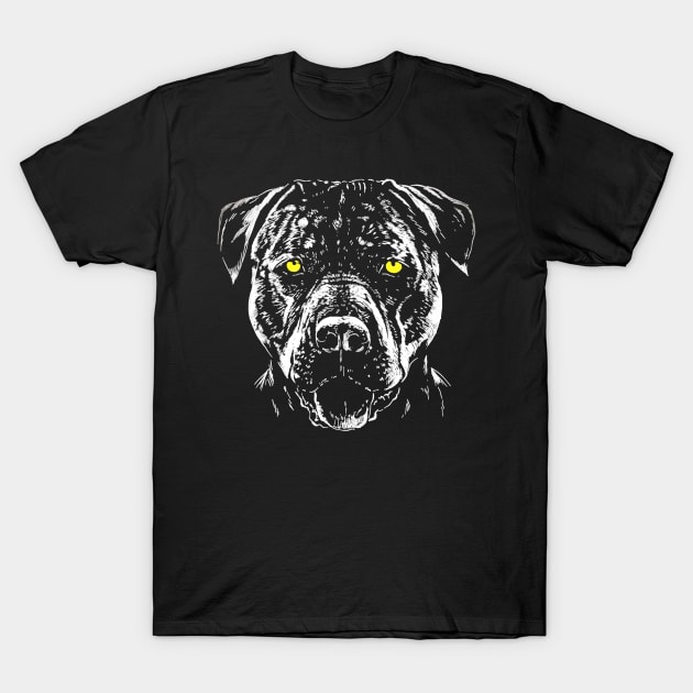 Pitbull American Bully Staffy Staffordshire Terrier Amstaff Dog T-Shirt by Sassee Designs